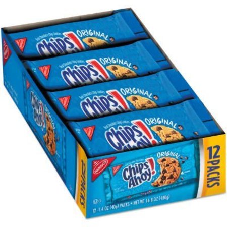 NABISCO Nabisco¬Æ Chips Ahoy Cookies, Chocolate Chip, 1.4 oz. Pack, 12/Box 44000052220